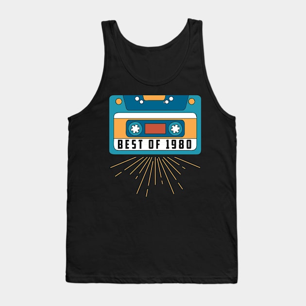 Vintage Best Of 1980 40 Years Birthday Cassette Tank Top by TeddyTees